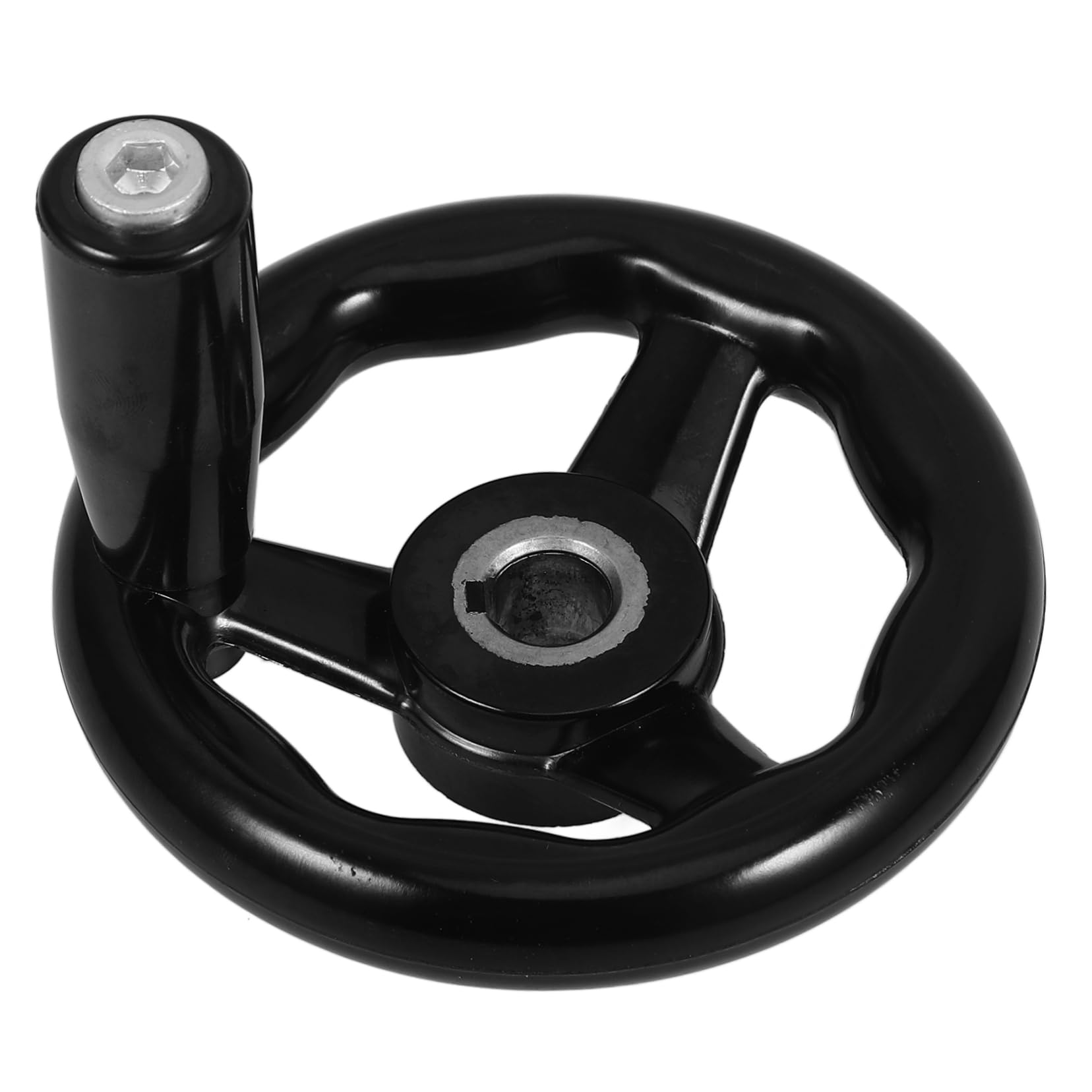 HAWILLOSCH Revolving Handle Lathe Accessory Three Spoke Design for Milling Machine Hand Wheel