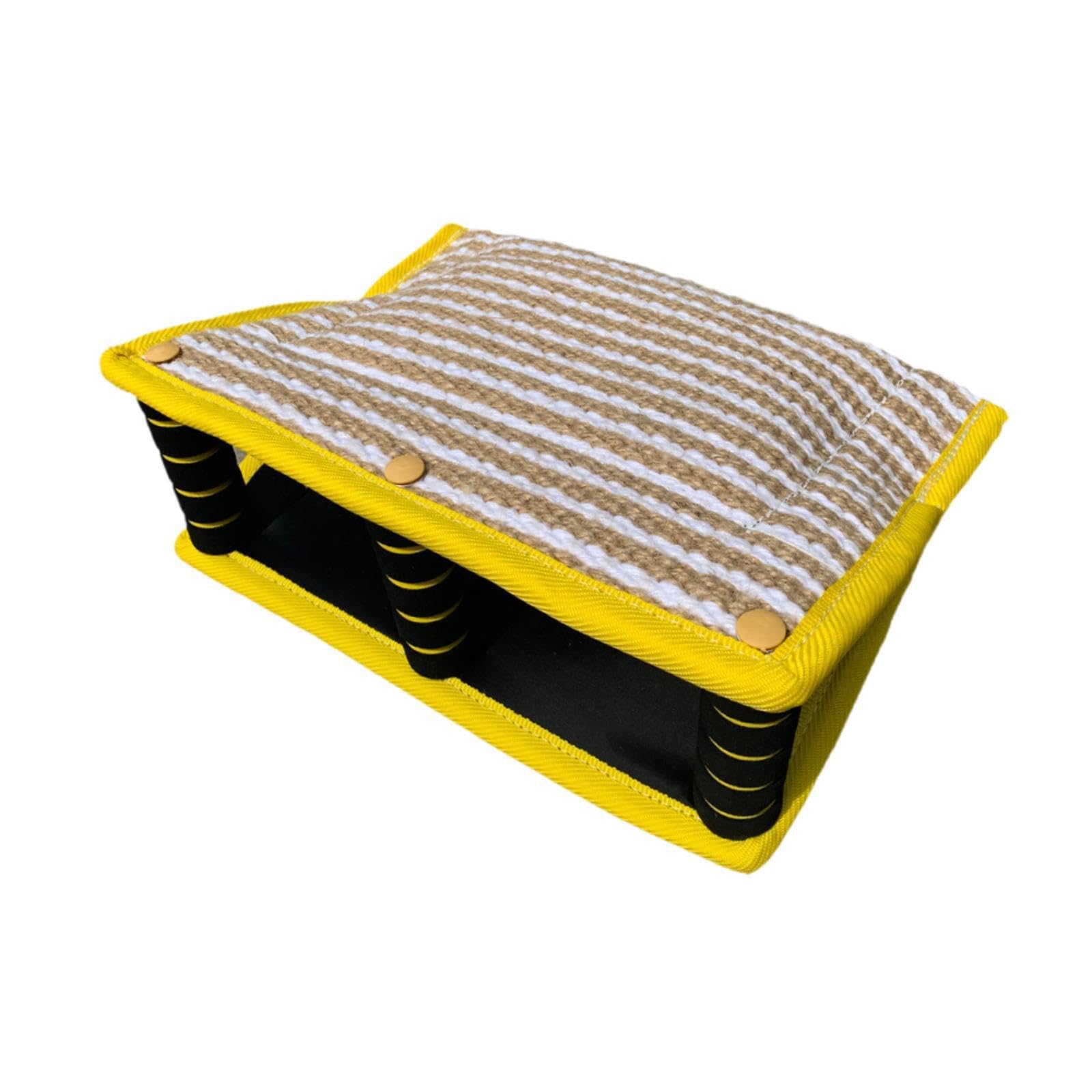 KIOALXZ Interactive Tugging Equipment Jute Bite Pillow Helps Improve Safety During Training Sessions While Keeping Dogs Engaged Outdoor Tug Sleeve Jute Bite , yellow , 35x25x13cm