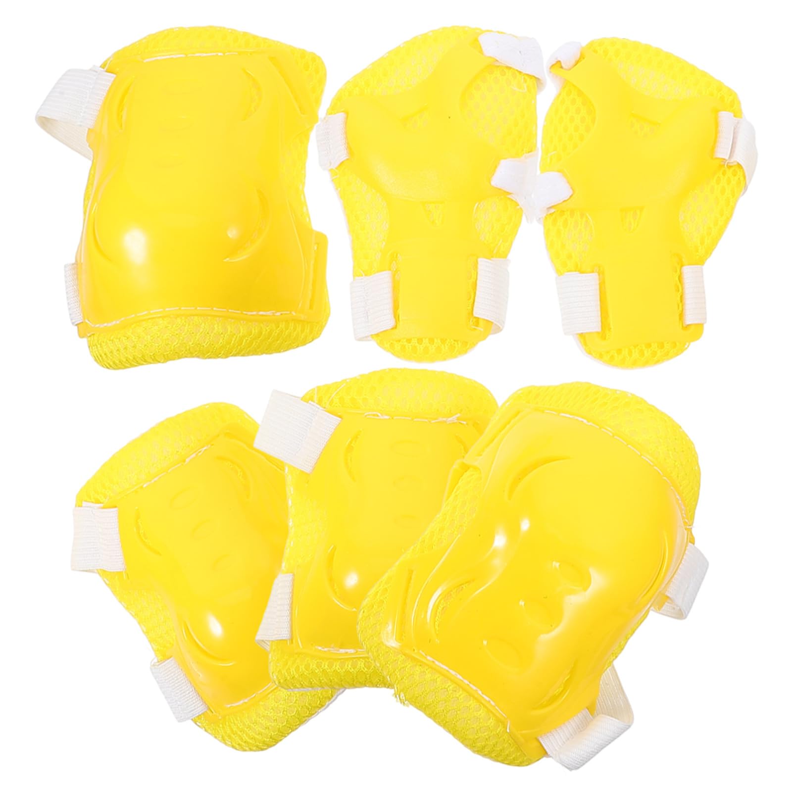 Mipcase 6pc Boys and Girls Protective Gear Kit Kneepad Elbow Pad Wrist Guard Neon Yellow for Skateboarding Cycling