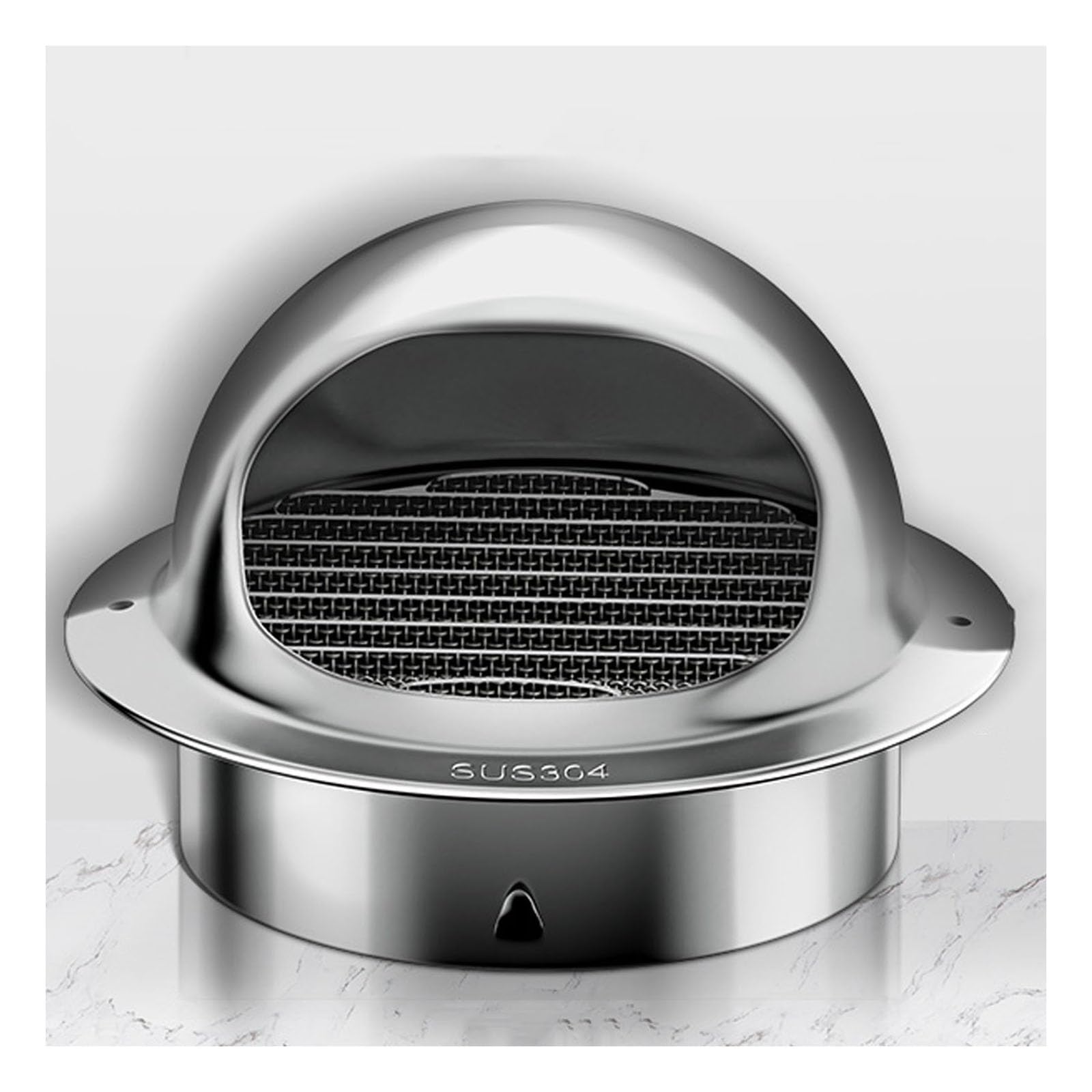 EJGMCNSGB Stainless Steel Air Vent,Grille Cover External Round Bull Nosed External Extractor Wall Vent Outlet,Can Be Used In Kitchens, Range Hoods, Cabinets,Exterior Walls Chimney,120mm/4.72in