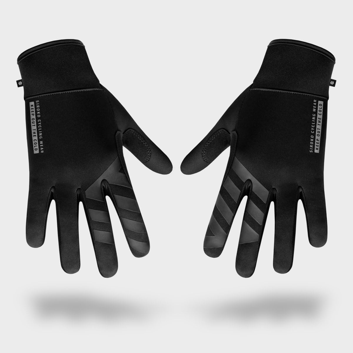 SIROKO - Zimowe Rękawiczki Rowerowe Siroko Vestkapp - XXS - Czarny