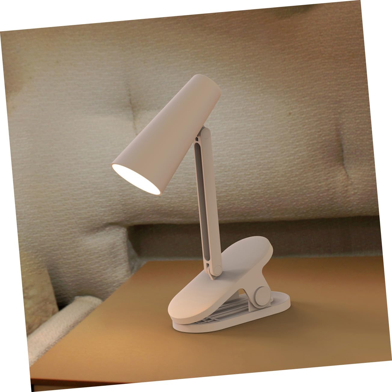 LED Faltbare Schreibtischlampe mit Aufladung Clip On Aunschonende Leselampe Dimmbar & Vielseitig für Schlafzimmer Arbeitszimmer Büro - Perfektes praktisches schenk