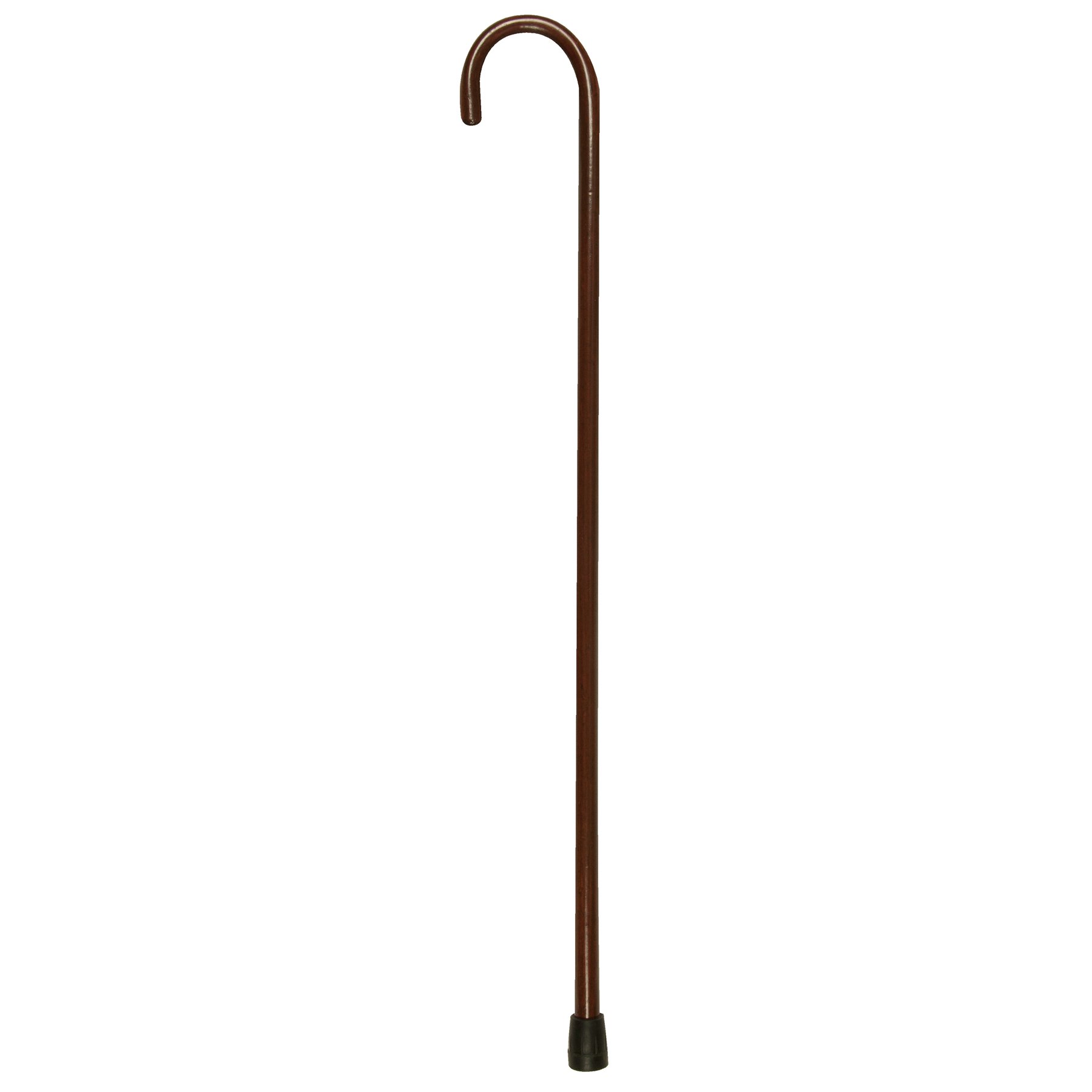 PCP Wood Cane, Round Handle, Crook Style, Walking Aid, Mahogany (Round Handle), Medium Grip