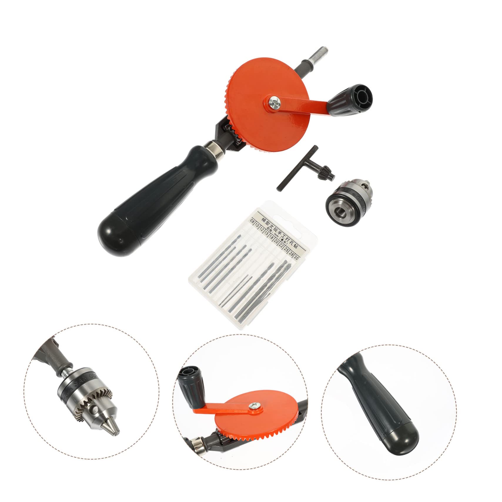 Taladro de Mano Pequeño 1/4 de Pulgada para Madera, 1 Juego