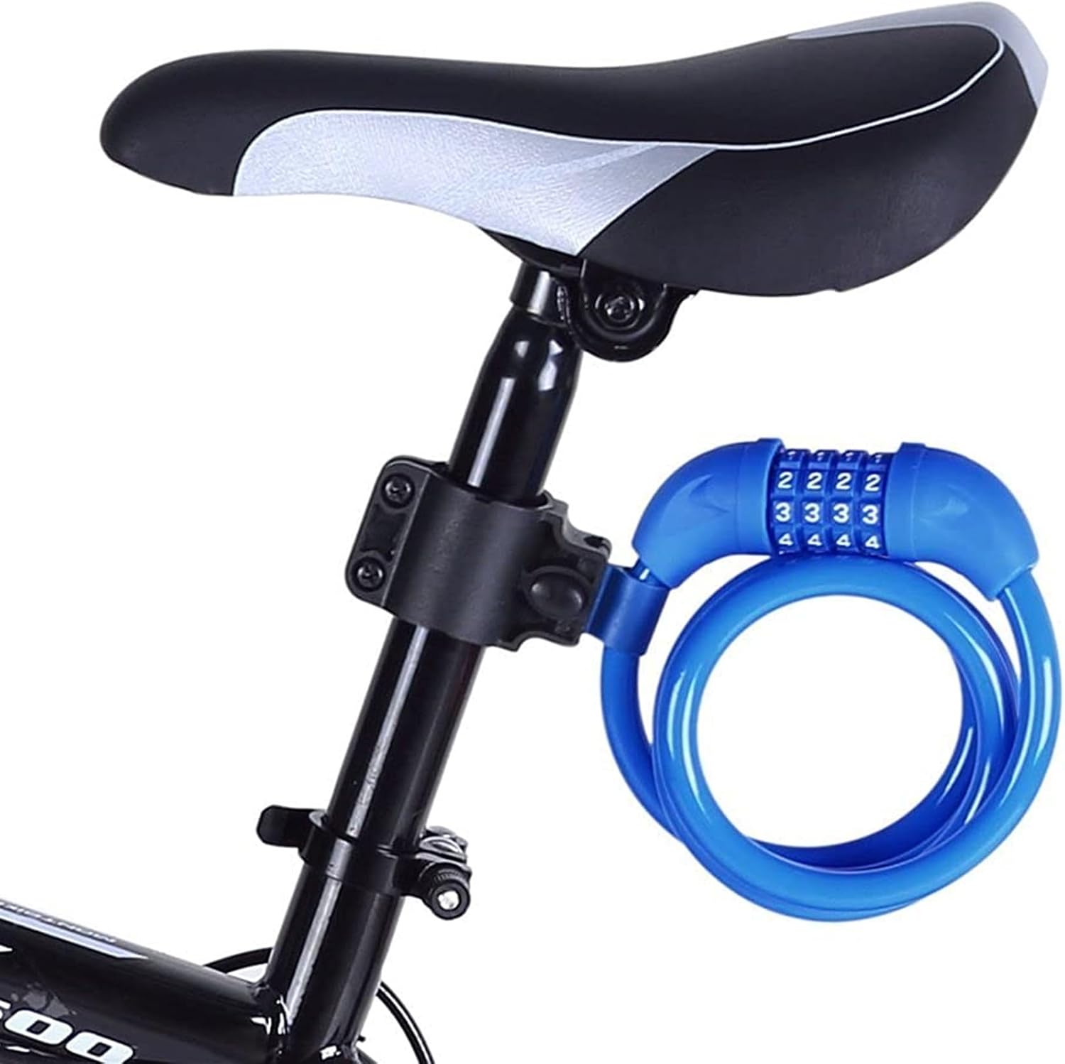 Titanker Bike Cable Lock, Bike Locks Cable 4 Feet Coiled Secure Resettable Combination Bike Lock with Mounting Bracket 1/2 Inch Titanker Bike Cable Lock, Bike Locks Cable 4 Feet Coiled Secure Resettable Combination Bike Lock with Mounting Bracket 1/2 Inch
