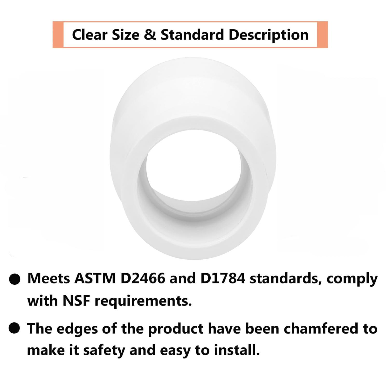 Snapklik 20Pack 3 4 X 1 2 PVC DWV Reducer Coupling Adapter snapklik-20pack-3-4-x-1-2-pvc-dwv-reducer-coupling-adapter