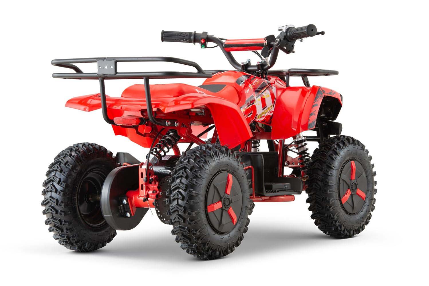 Eco Dusty Sport 1000W 36V Kinderquad 6 Zoll Snowy Profile L Elektro Mini Quad LED Drossel Rueckwärtsgang (Grün)