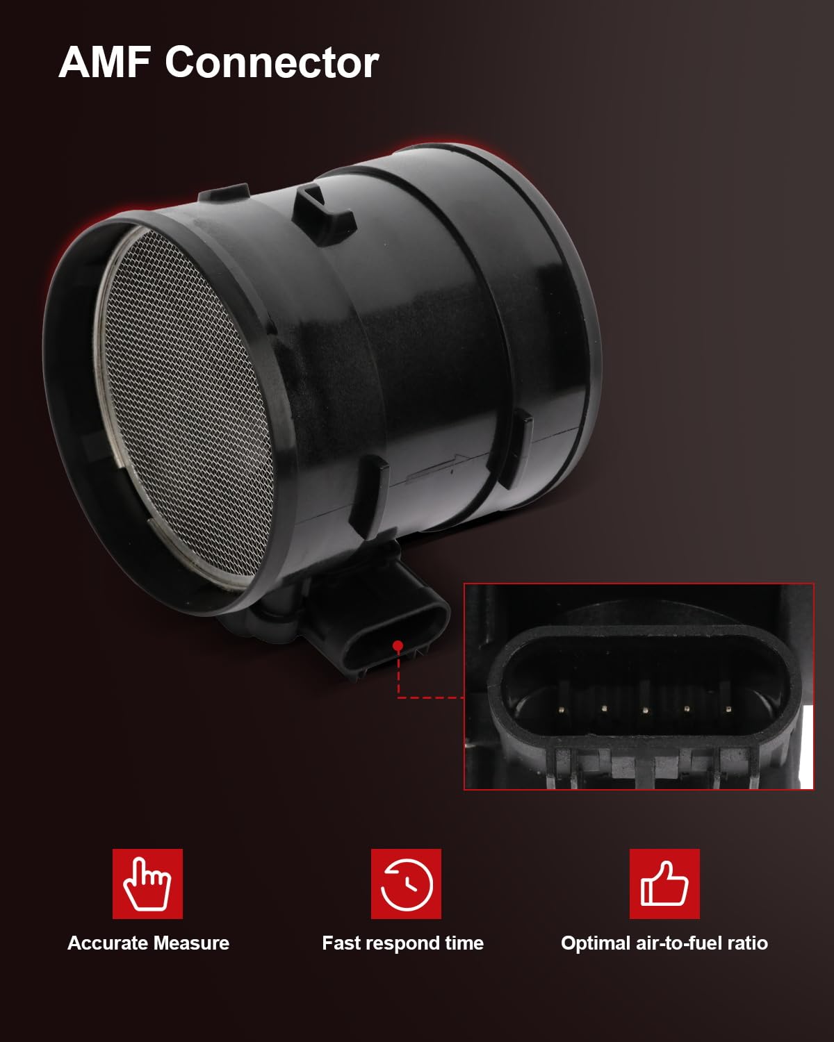 Mass Air Flow Sensor MAF For GMC Trucks 4.3L 5.0L 5.7L 7.4L – Direct Fit 25008307, 1-Year Warranty