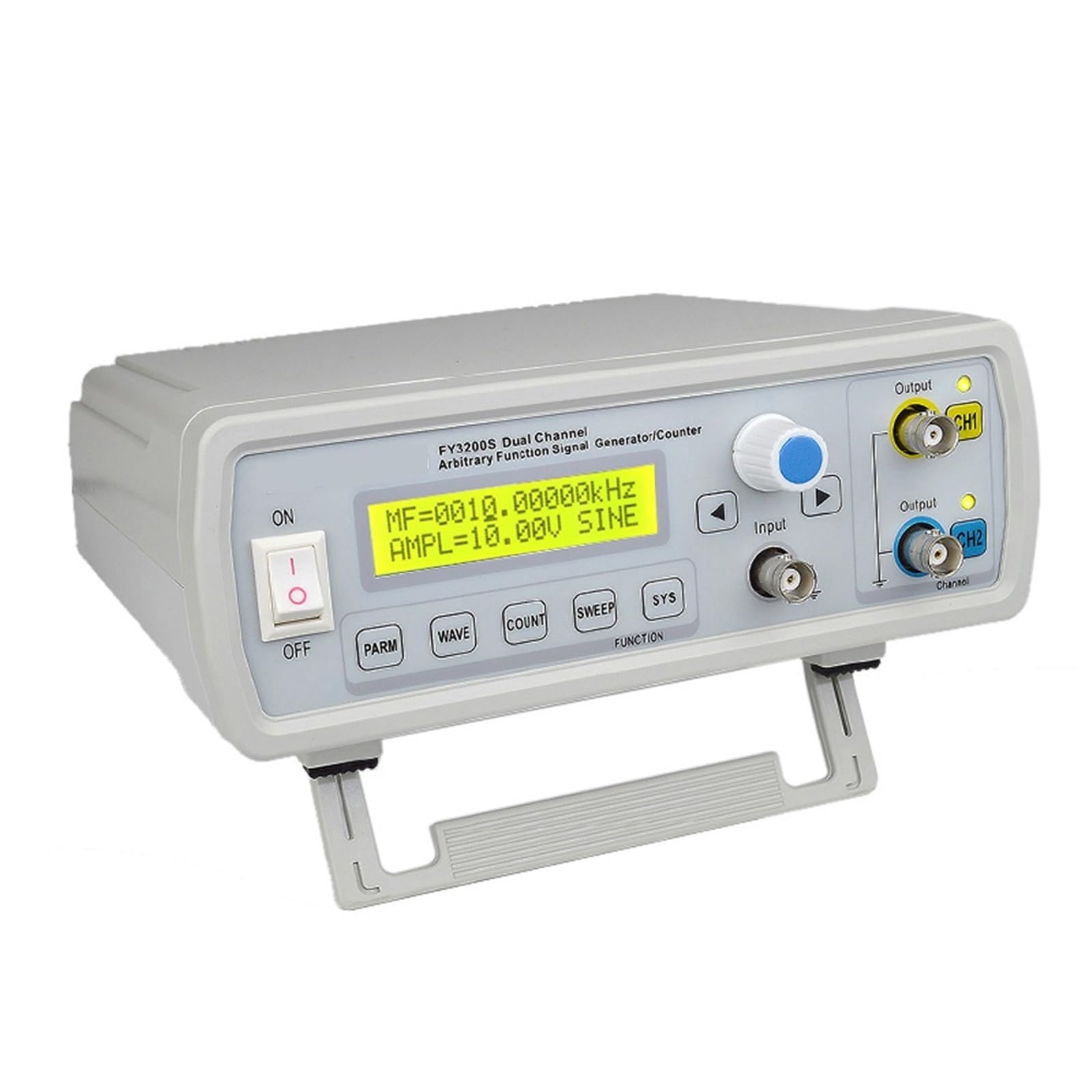 VCHICS Digitaler DDS-Funktionsgenerator, zweikanaliger 12-Bit-Sinuswellengenerator mit 250MSa/s und 24MHz beliebiger Wellenform/Pulsfrequenzsignalgenerator Für Elektroprojekte(Kitchen Treasure)