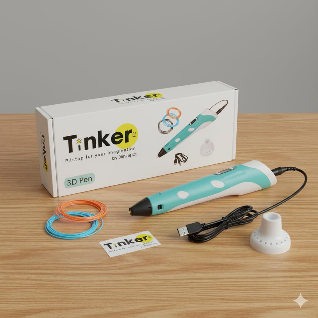 Tinkerpit 3D Pen for Creative Learning and 3D Designing Art, Includes USB Cable and Filaments-picture-29