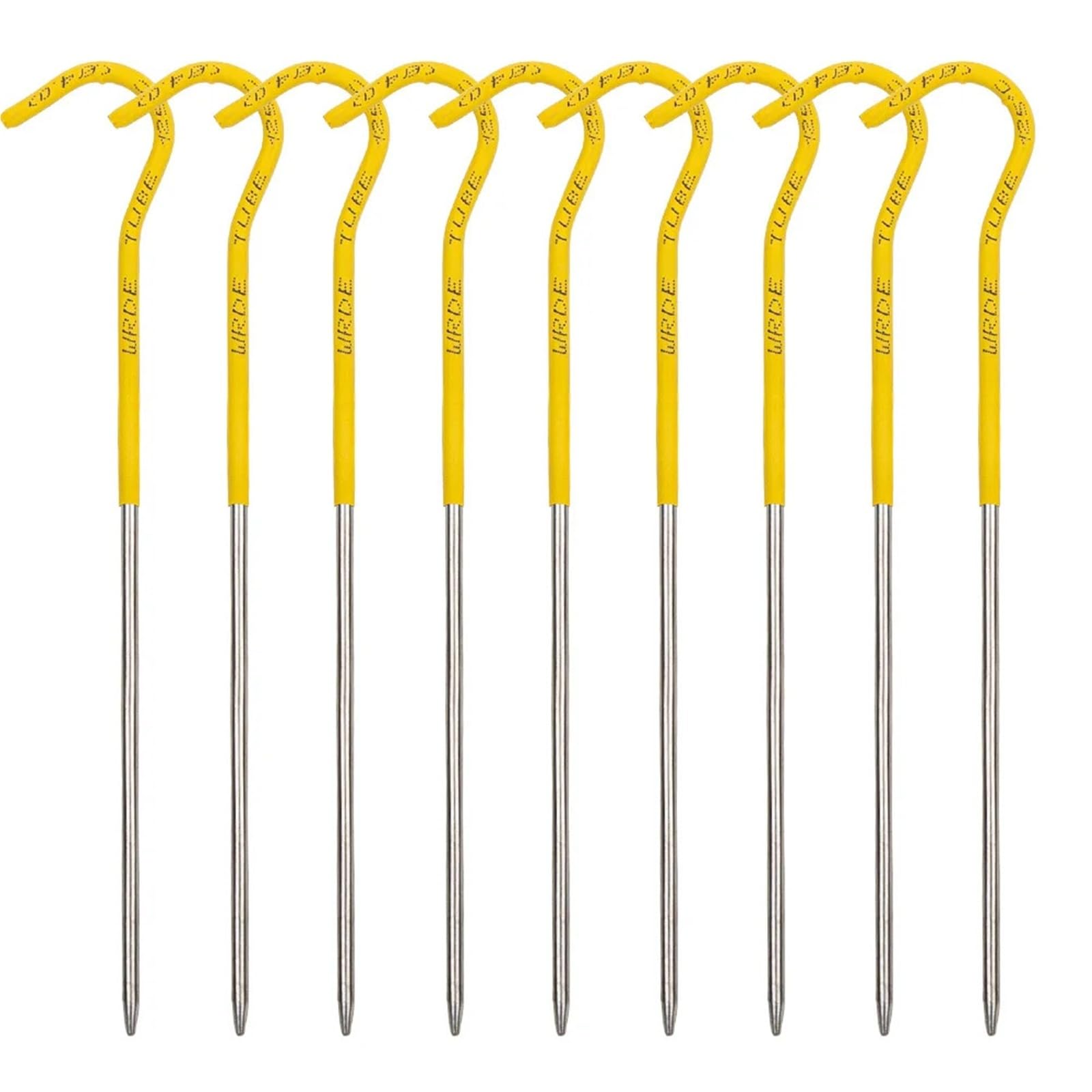 Piquet de tente 165mm ultra résistant à crochet pour hauban de bâche et canopy