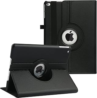 LXS iPad 10.2" 9th Generation Case 2021/ 8th Generation 2020 / 7th Gen 2019-360 Degree Rotating Multi-Angle Viewing Folio Stand Cases with Auto Wake/Sleep (Black)