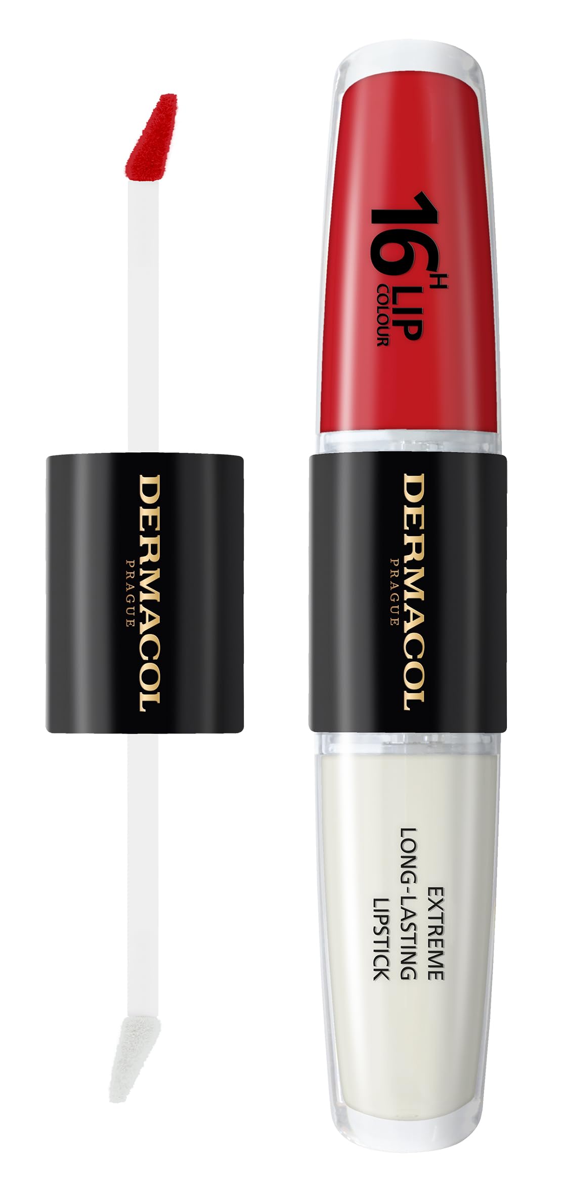 NEW Dermacol, 16-Hour Lip Colour, Highly Pigmented Glossy Lip Stain, Two-Phase Lip Plumper Gloss