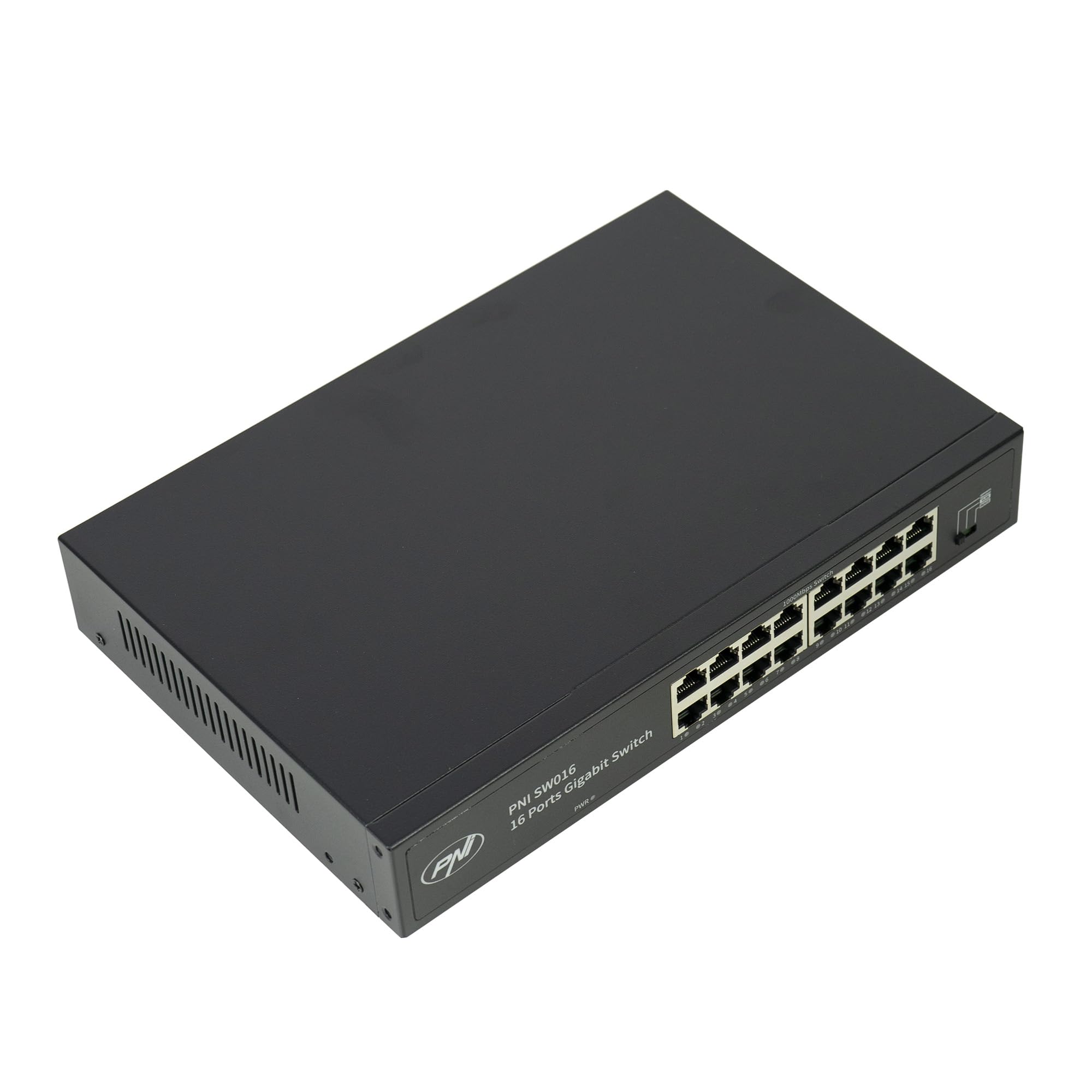 Switch PNI SW016, 16 x 10/100/1000 Mbps, Gigabit, custodia in metallo