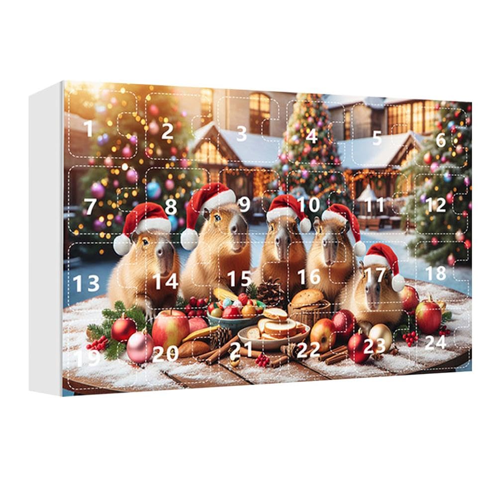 Calendrier De L'Avent Capybara - Pendentifs 2D Acrylique Mignons