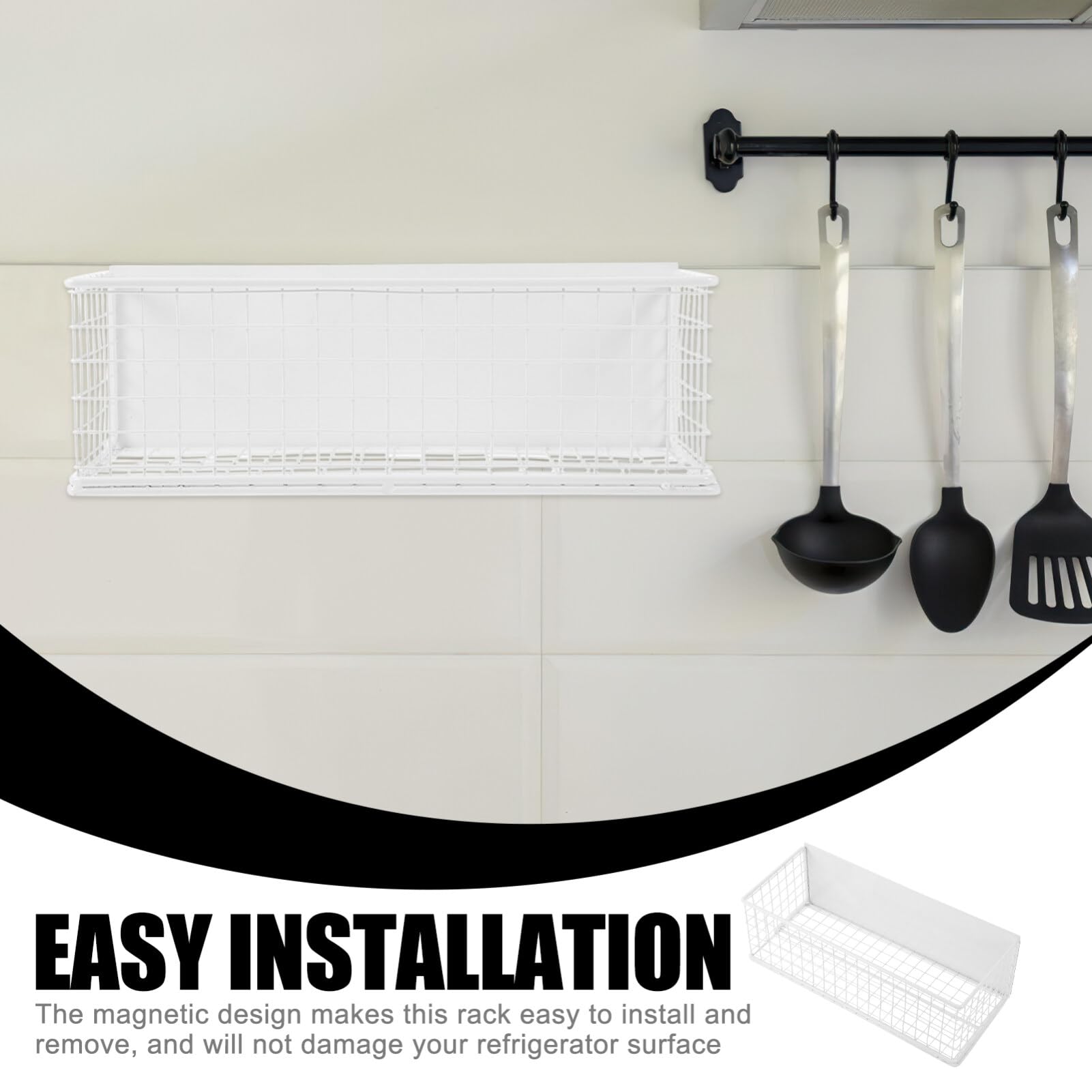 UPKOCH Organizer Magnetico per Frigo Supporto per Spezie e Utensili da Cucina Struttura Robusta e Resistente Facile da Installare su Superfici Metalliche per Ottimizzare Spazi Cucina