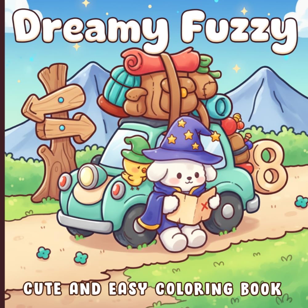 Dreamy Fuzzy Coloring Book: Cozy Fantasy Coloring Pages with Cute Creatures, Soft Aesthetic Scenes, Gentle Adventures for Teens and Adults to Unwind & Have Fun