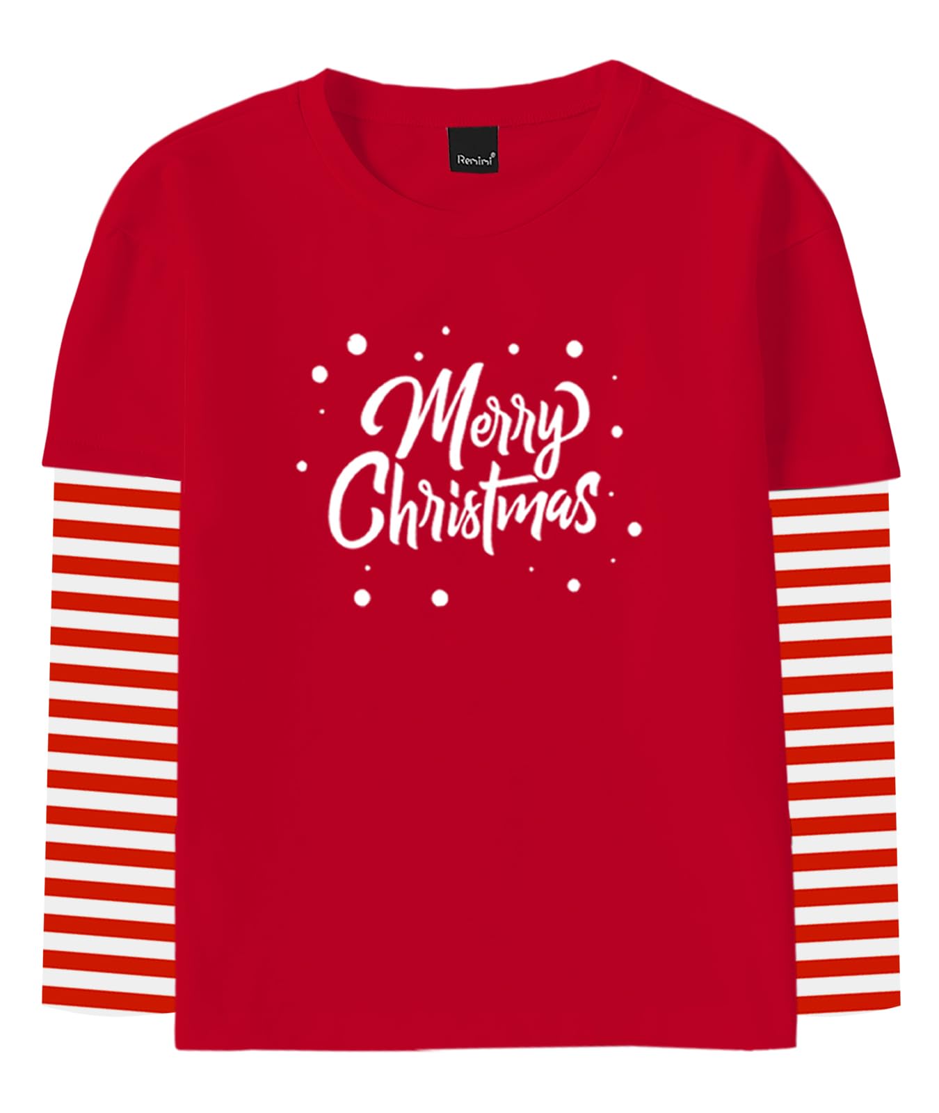 Remimi Unisex Kids Halloween Long Sleeve Shirt Holiday Stripe Shirts 2-12 Years