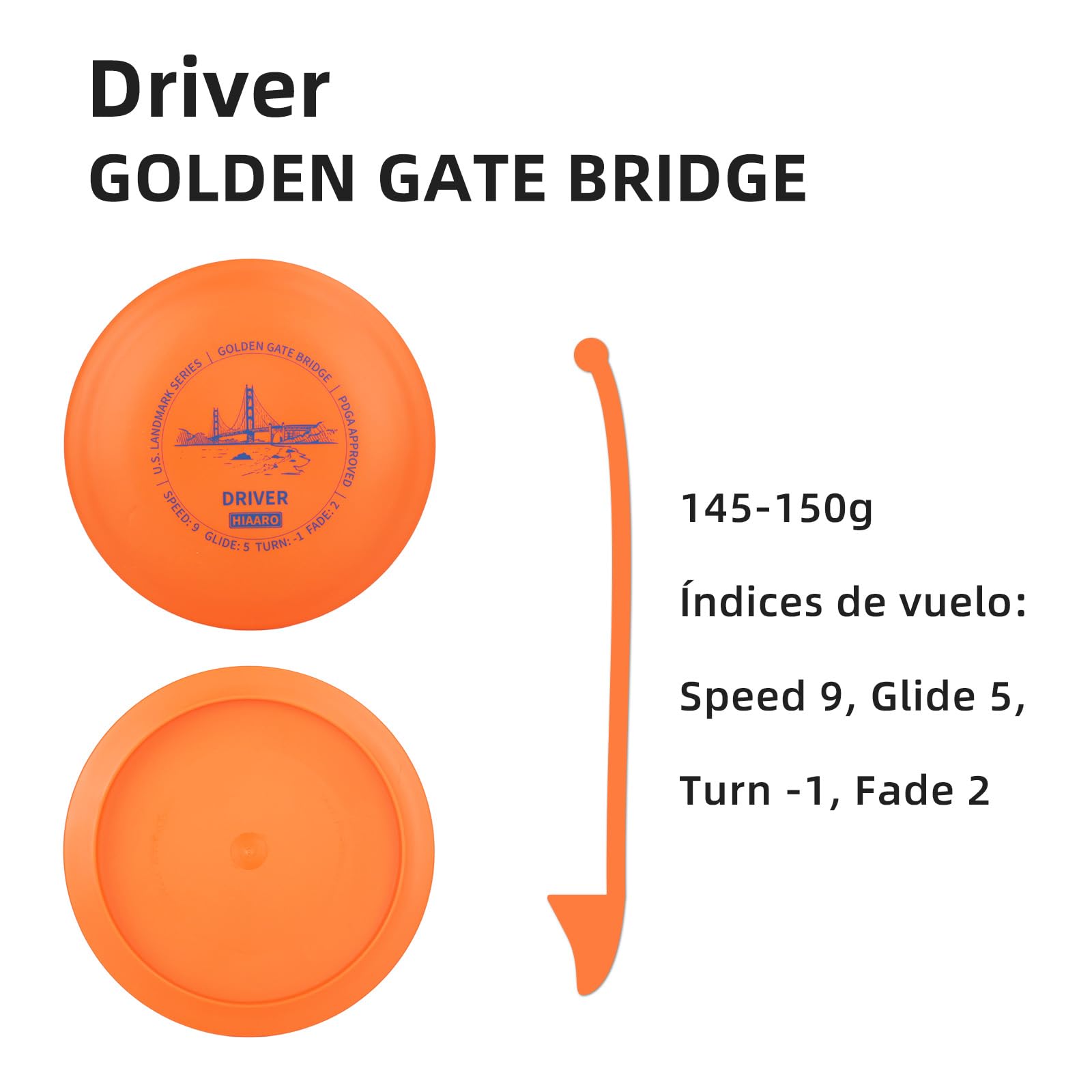 PDGA Juego de discos de golf – Driver, rango medio, putter para exteriores y patio