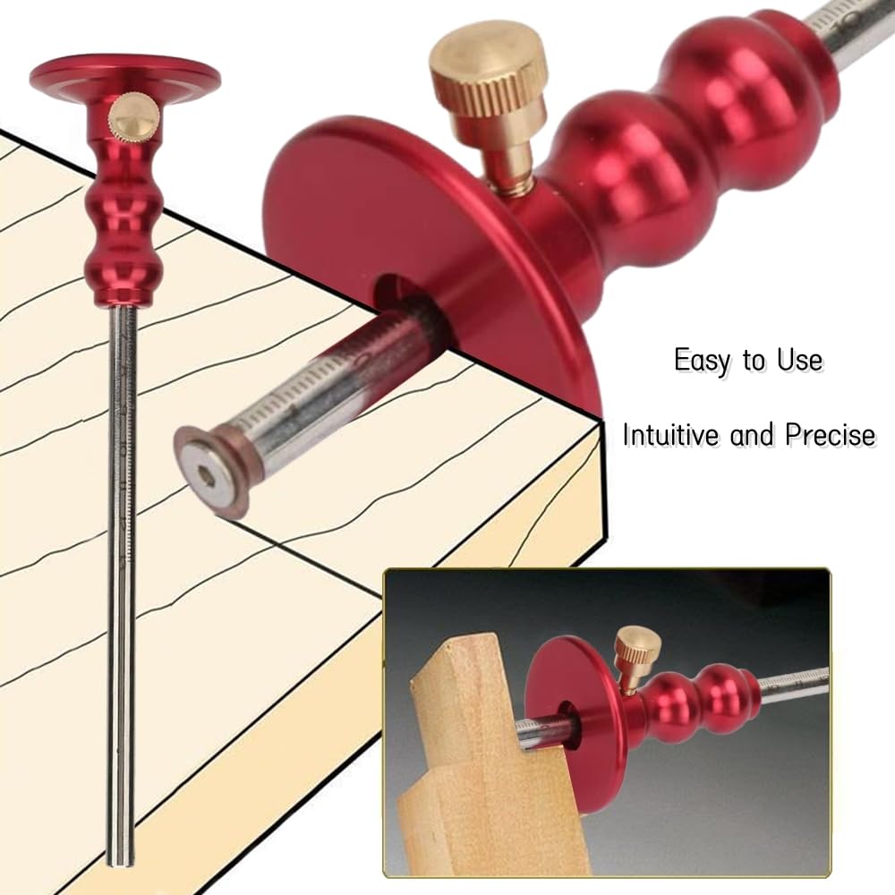 YUMILI Wheel Marking Gauge, Mortise Gauge with Knurled Button - Image 4