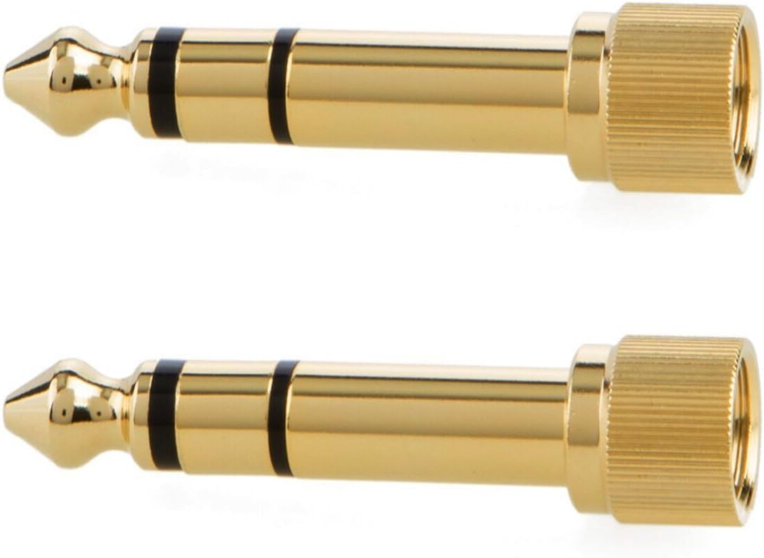 Popular CESS 2-Pack 1/4 Stereo Phone Screw-On Adapter - Male 1/8 to Male 1/4 - 3.5mm Stereo to 6.35mm Stereo Best CESS 2-Pack 1/4 Stereo Phone Screw-On Adapter - Male 1/8 to Male 1/4 - 3.5mm Stereo to 6.35mm Stereo