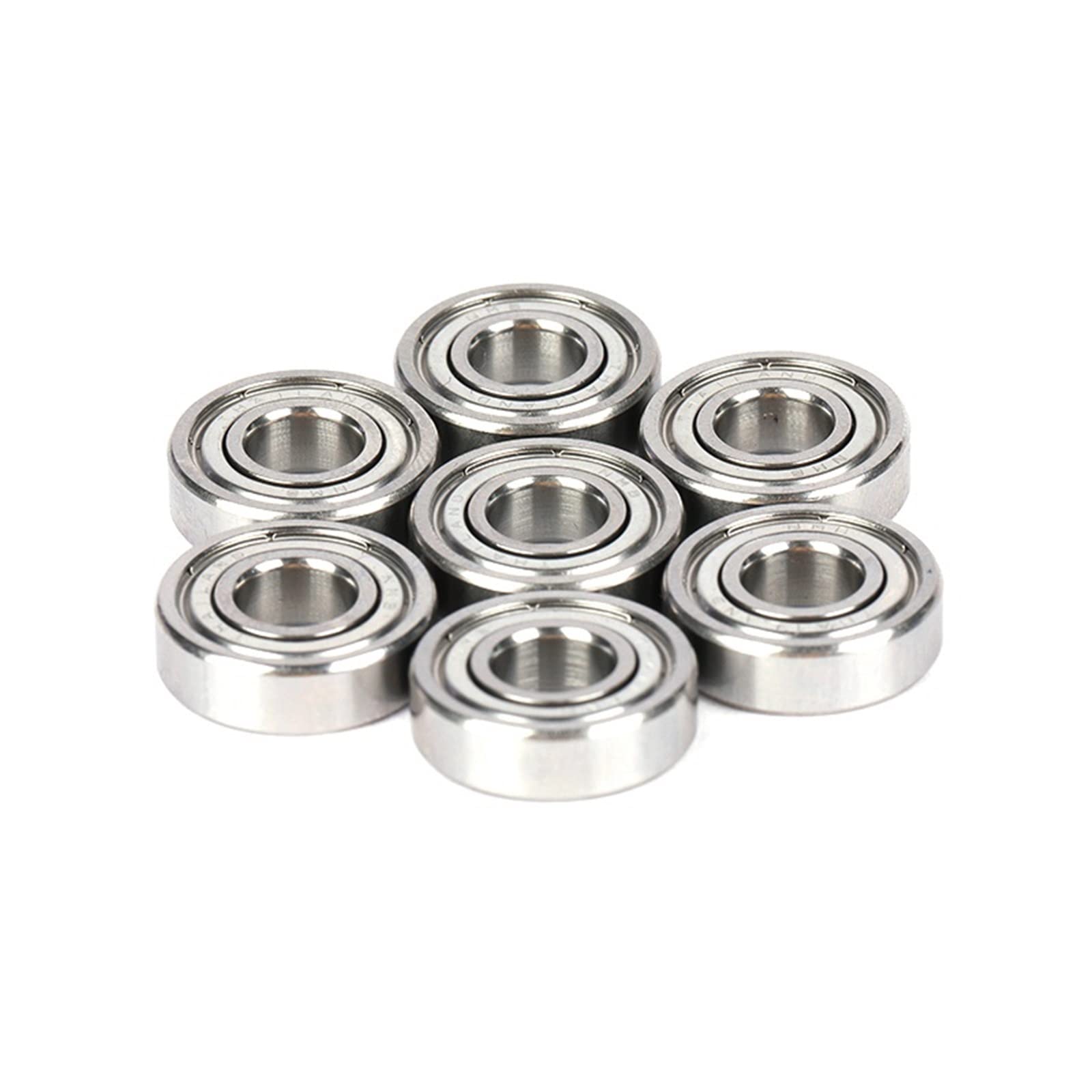 Industrial Bearings 10 roulements à billes en acier inoxydable de haute qualité 7 x 17 x 5 mm. for Ball Bearing Skate Bearings