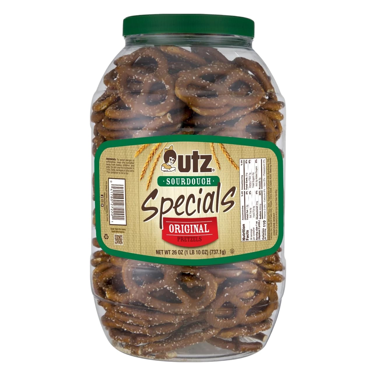 Utz Sourdough Specials Original Pretzels Barrel