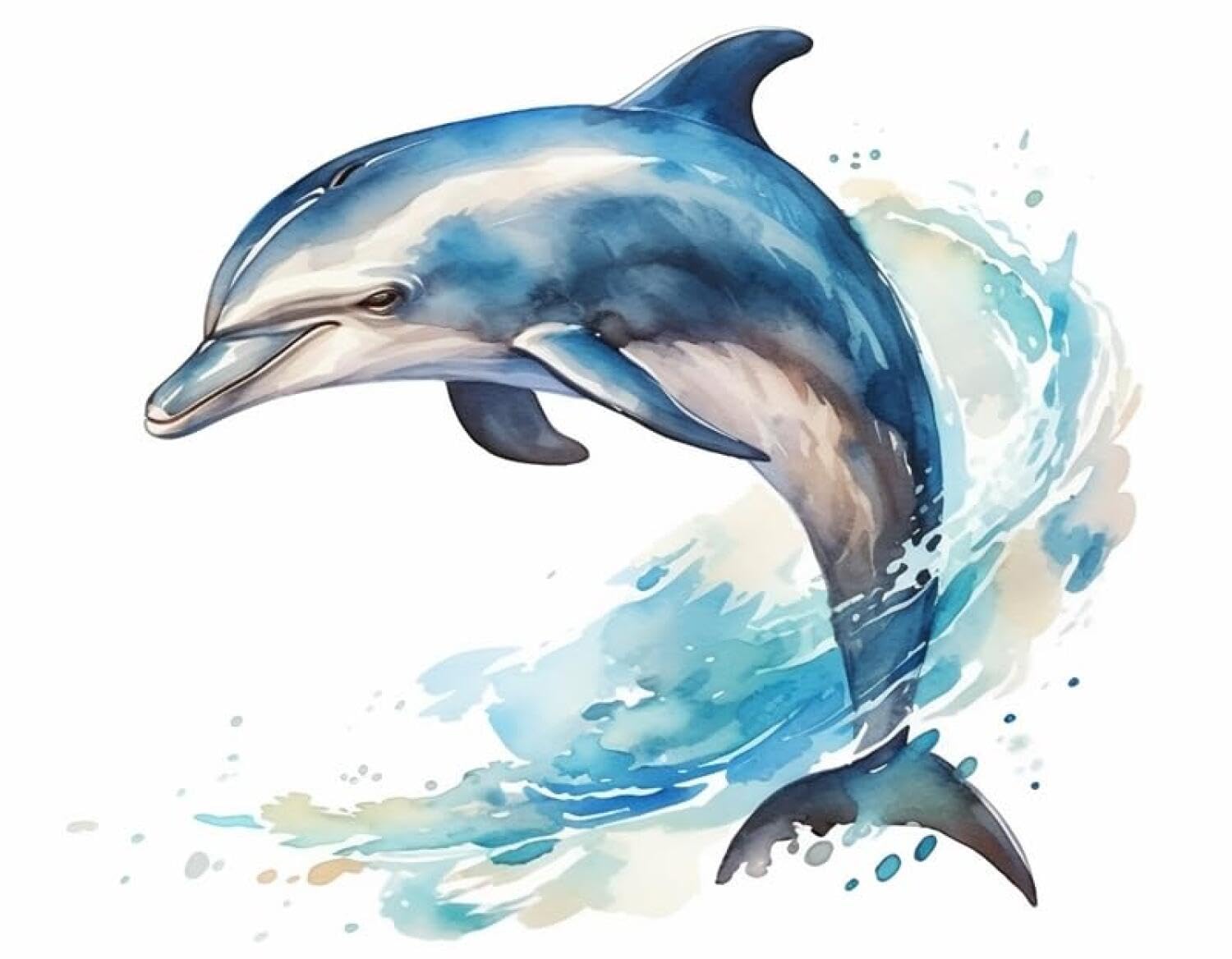 Rqwybcaxn DIY Latch Hook Rug Kit Dolphin 55x75cm