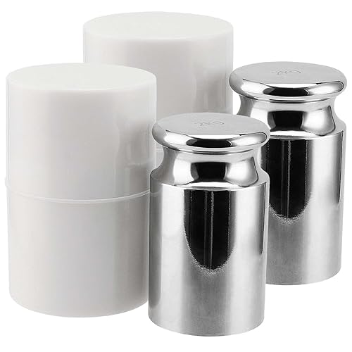 Paquete de 2 pesas de calibración, 4.4 lbs de peso de calibración de alta precisión para báscula digital, pesos de calibración M1 con acabado