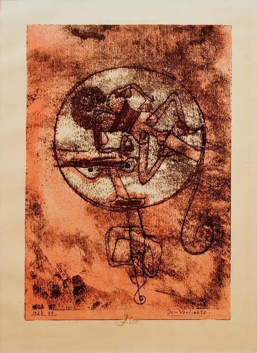 Toile Paul Klee 50x70 cm The Lover décoration murale durable pour remplacer posters en papier