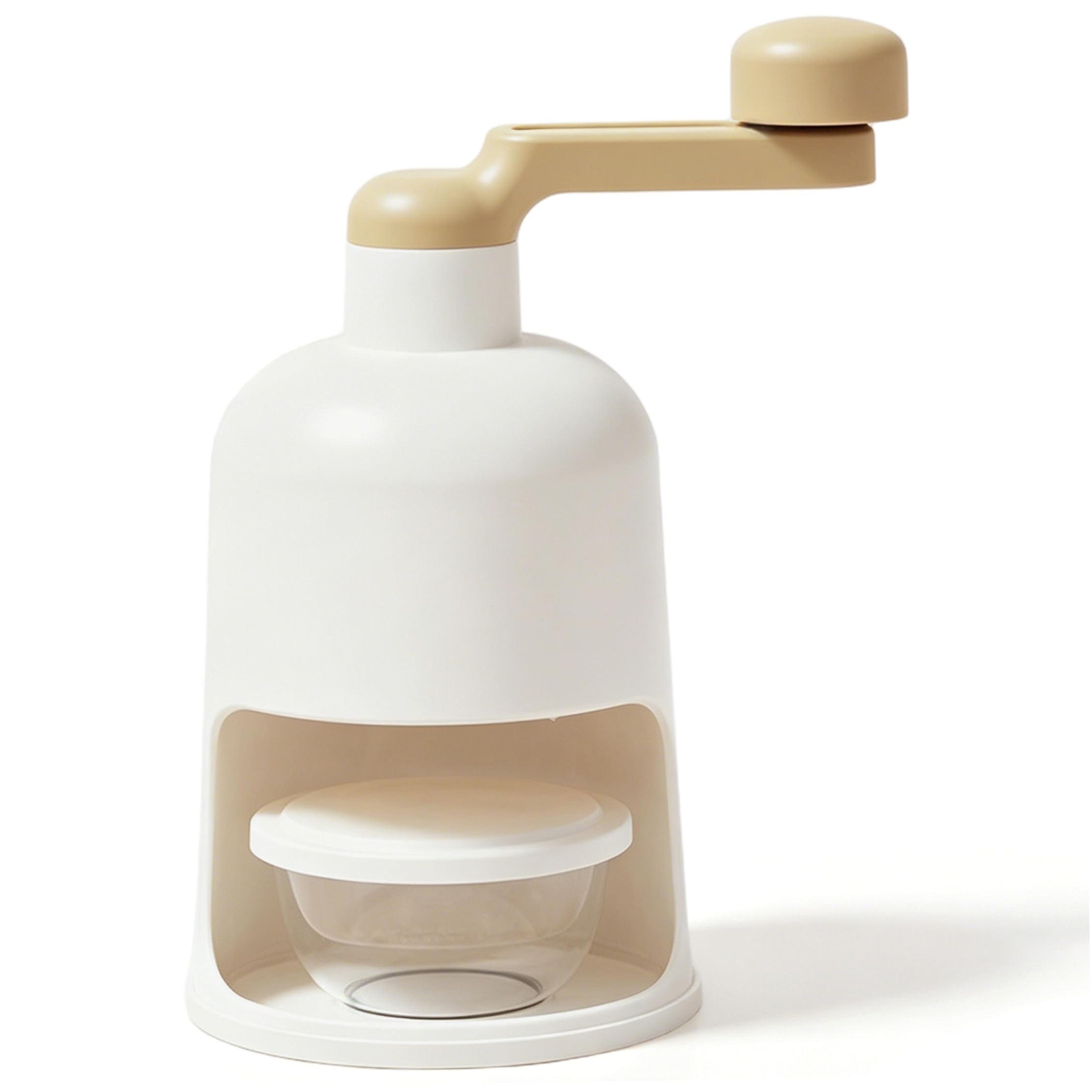 Tsawntd Manual Ice Shaver, Ice Crushers for Home Use Hand Crank Shaved Machine with Spill-Proof Bowl for Home & Camping