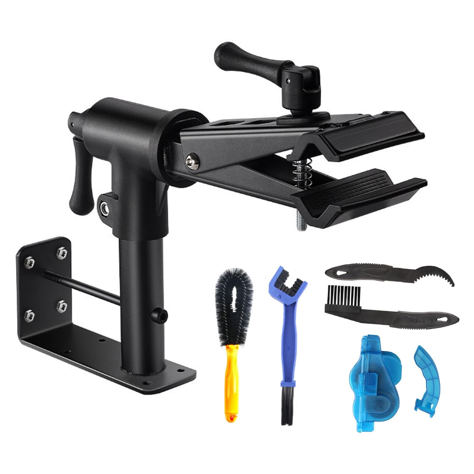 JAOGAUS 2 en 1 Support de Réparation de Vélo, Réglable Supports de Réparation Vélo, Pied D'atelier Vélo, Rotatif à 360°, Capacité 40kg Pour VTT et Vélos de, Pour Entretien et Réparation Bicyclette