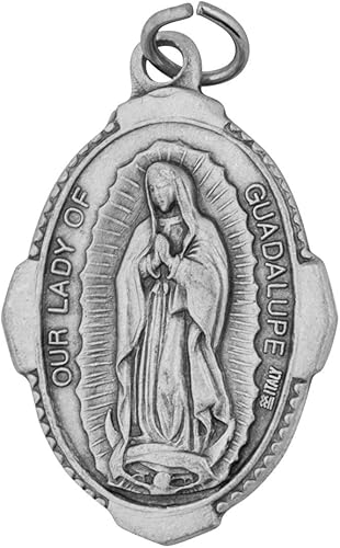 Medalla Católica Tradicional Santa (Nuestra Señora de Guadalupe), Metal