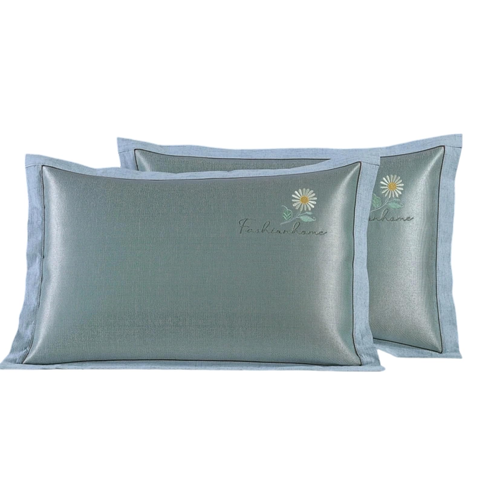 Taies d'oreiller rafraîchissantes bleu sommeil paisible anti-chaleur lot de 2 pour l'été