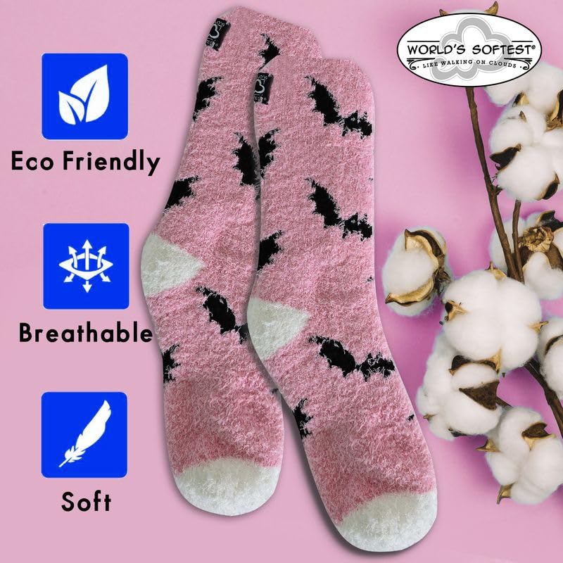 Image of World's Softest Cozy Collection Crew Socks - Smooth Multi Colors Cozy Socks - Knit Top Holiday Spirit Fashion Socks