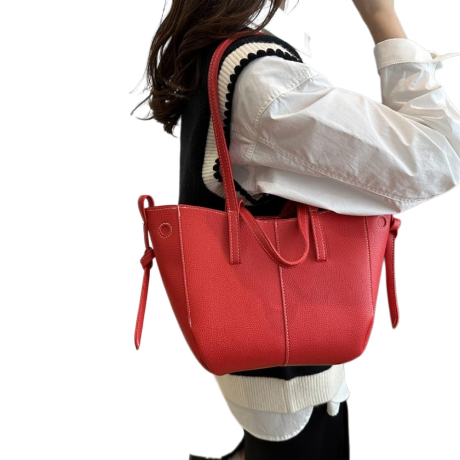 Beauty Case Borsa in Pelle Pu da Donna, A Spalla Ala di Grande capacità, alla Traccia Elegante per Il Lavoro E L'uso Quotidiano