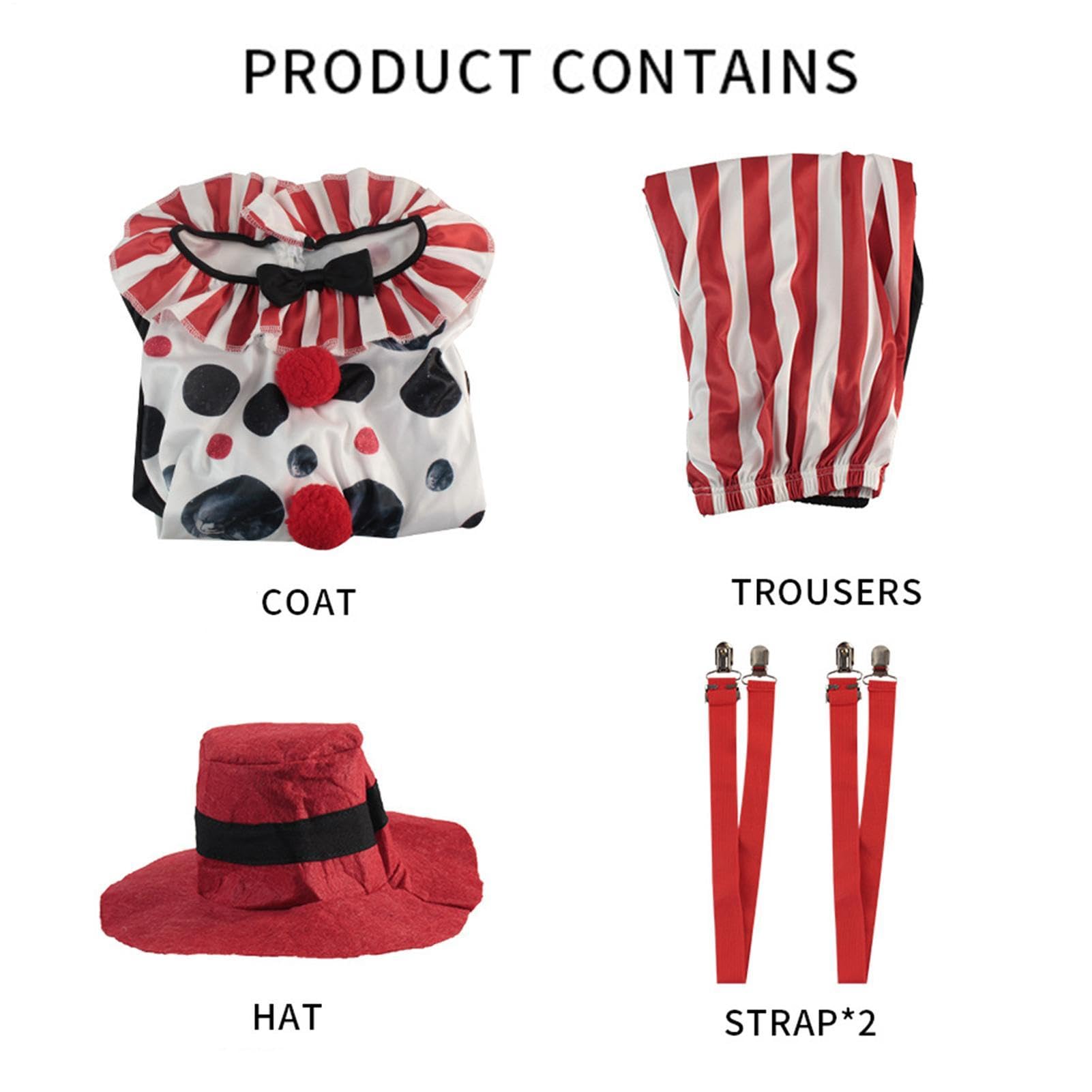 Costume Di Clown Di Clown Divertente E Spaventoso Per Halloween