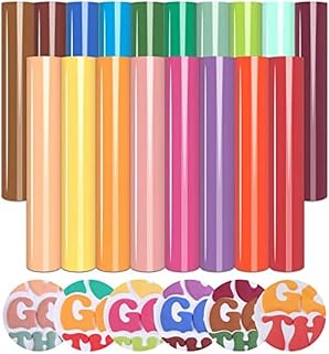 Nagoyuki 18 PCS Puff Vinyl Wärmeübertragung 3D Puff HTV Wärmeübertragung Vinyl Vinyl Wärmeübertragung für T-Shirts DIY Kompatibel