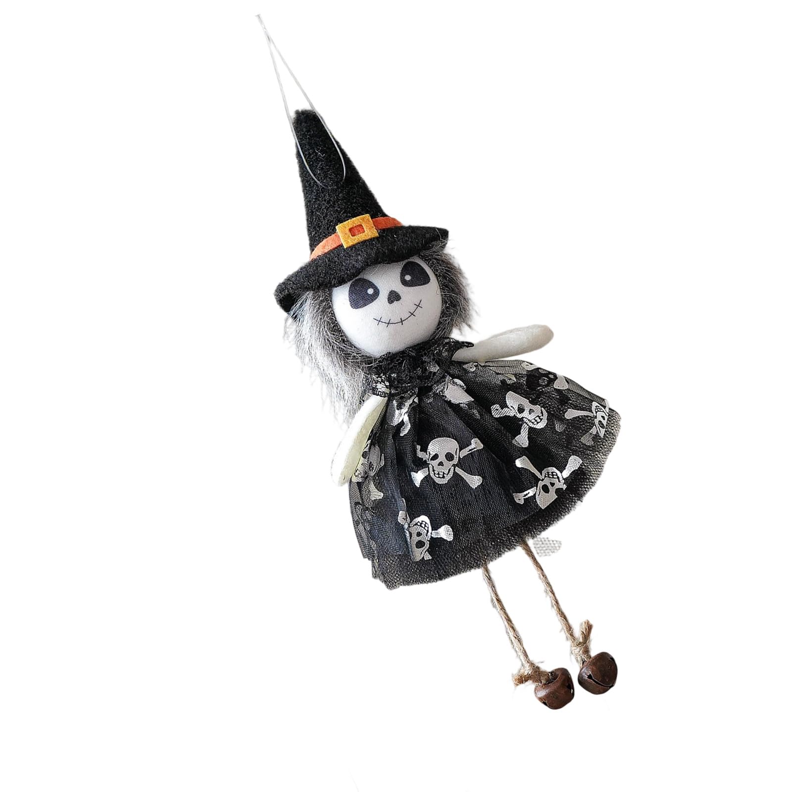 Msioytog A Festival Cloth Halloweens Hanging Ornament With Witch Black Cats Pumpkin Phantoms Design For Indoor Outdoor Home Decoration Scary Eerie Cartoon Door Bells