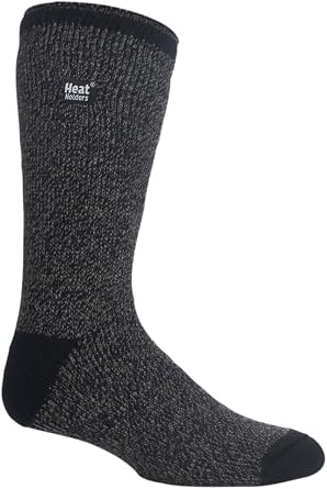 HEAT HOLDERS - Mens Patterned Twist Thermal Socks in 35 Colours, Size, 7-12 Us Black Twist