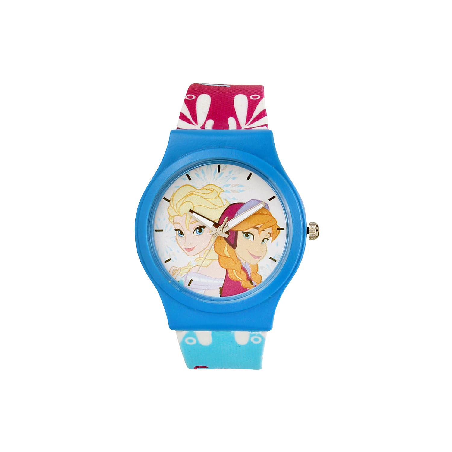 Plastic Unisex Princess For Kids Round Analogue Wrist Watch Birthday Gift For Boys & Girls-Age 3 To 12 Years (Elsa And Anna Blue),Multicolour