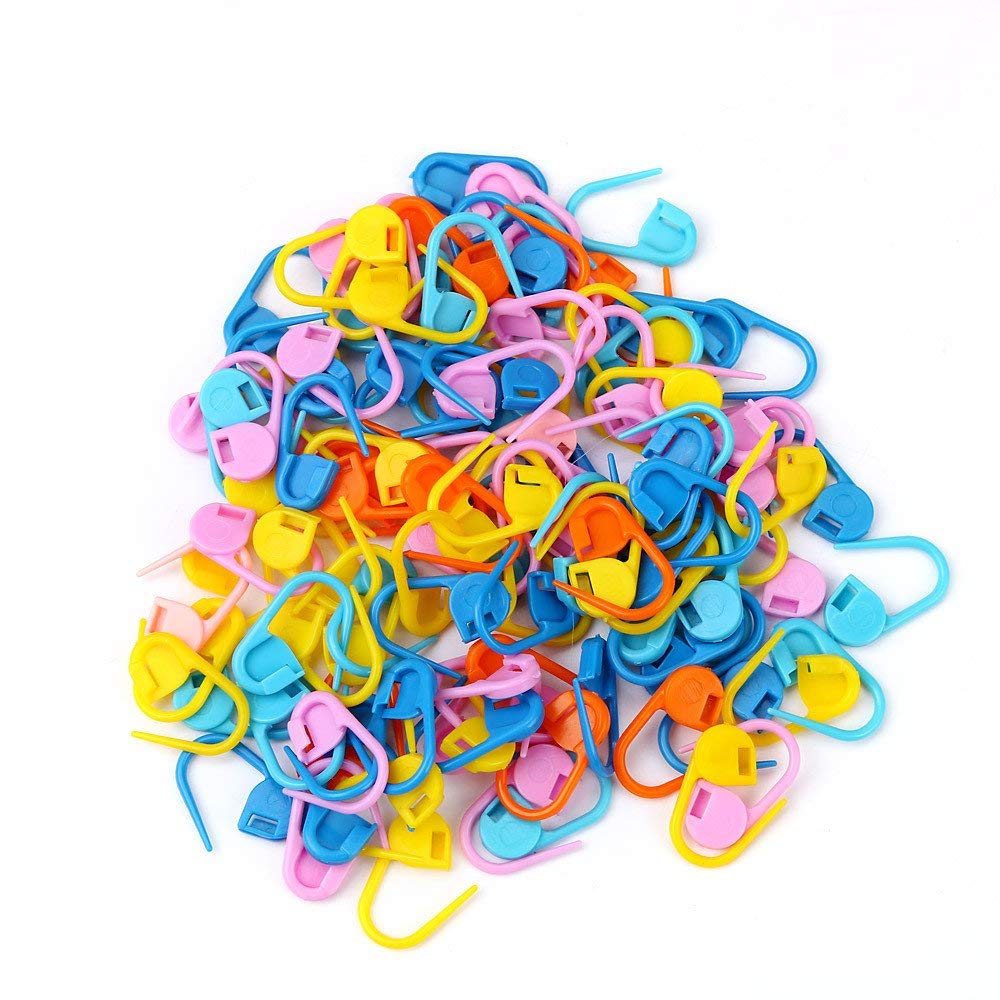 Knitting Stitch Counter Knitting Weave Crochet Locking Stitch Markers Colorful Crochet Stitch Pins Needle Clip, 400pcs