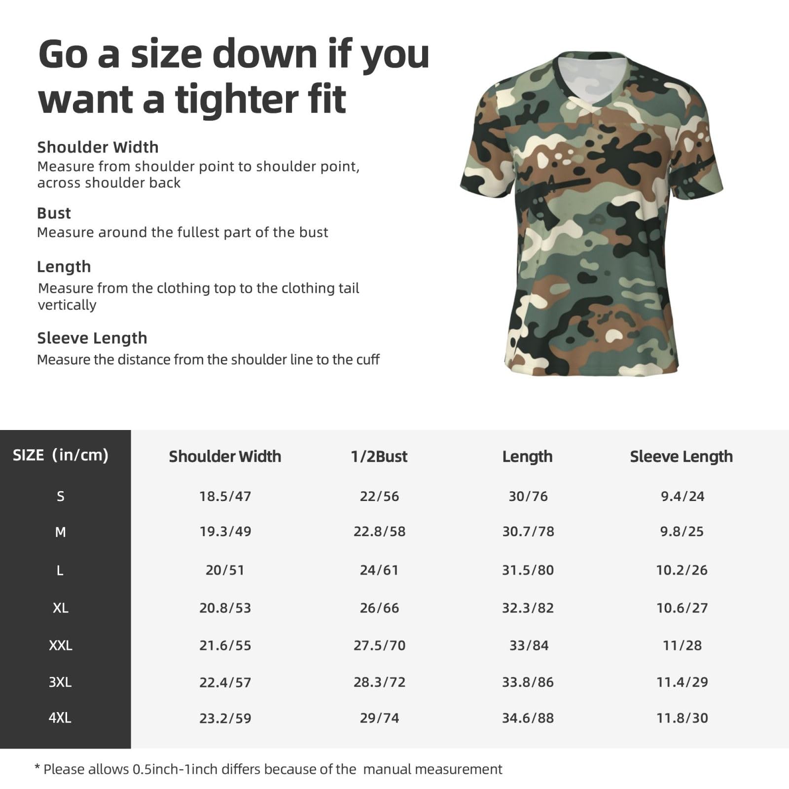 Stylish Athletic Sports Jersey American-Camouflage-Pattern Men's Rugby Jersey Small
