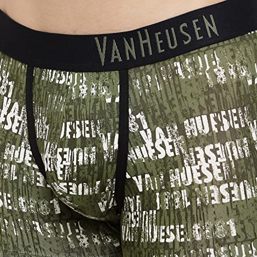 Image of Van Heusen Men's Cotton Trunk - Pack of 1 | Contoured pouch for support | Antibacterial Briefs | Sweat Absorbant | Moistue Wicking | Breathable Everyday Underwear | Long Lasting Color| Fun Prints | Style 10051