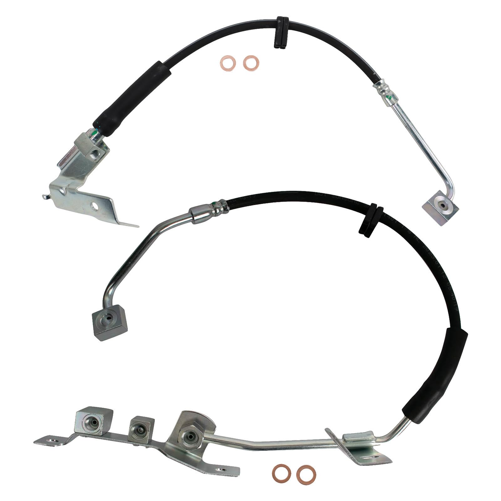 TRQ Front Brake Hose 2 Piece Pair Set