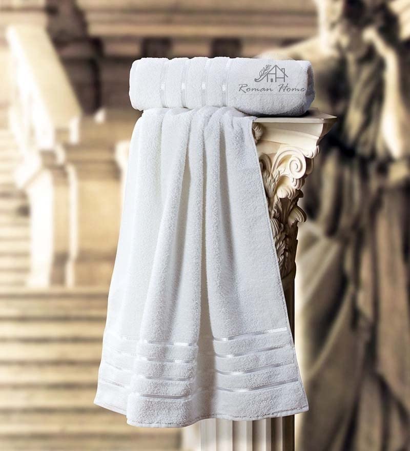 100% Cotton Large Full Size White Bath Towels for Hotel and Spa, Super Soft Absorbent Antibacterial, 300 GSM, Full Large Size-60 inch x 30 inch or 152 cm x 76 cm DRI HOME (White, Standard)