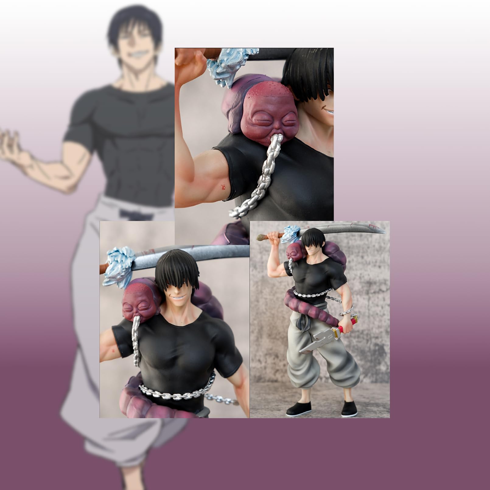 JJK Fushiguro Toji Personaggi 22 cm Figura in Piedi Decorazione Desktop Regalo