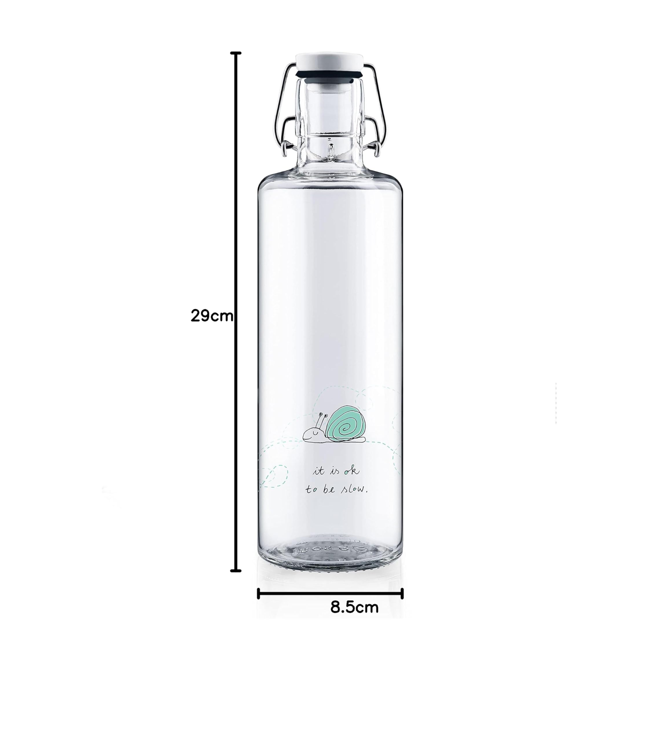 soulbottles 1,0 l  Ok to be slow  Botella de cristal  Sin plstico,  sostenible, vegana : Amazon.es: Deportes y aire libre