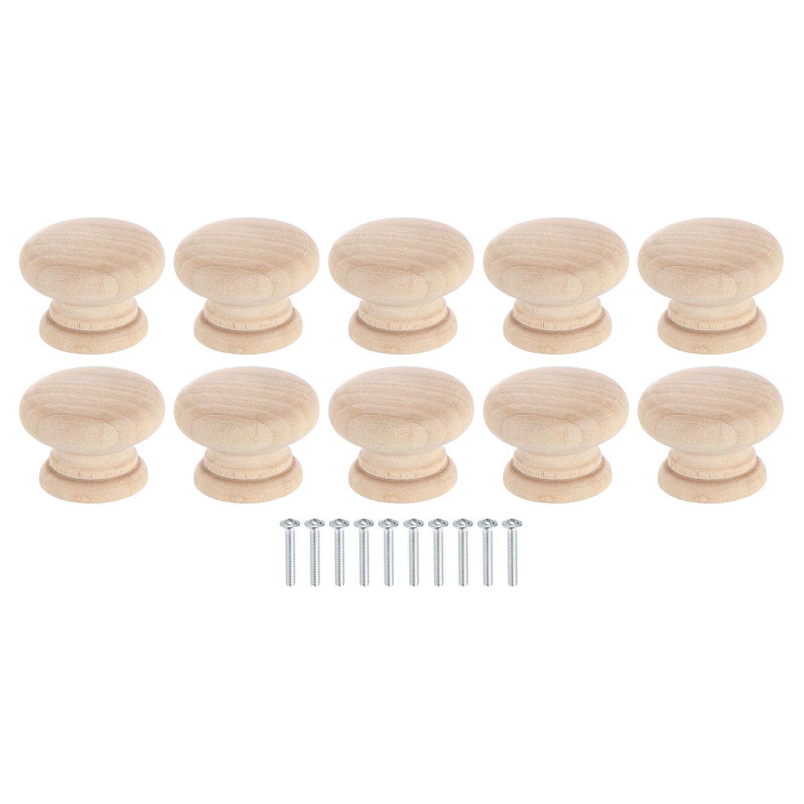 Boutons de tiroir ronds en bois 3,5cm quincaillerie poignée meuble commode armoire placard