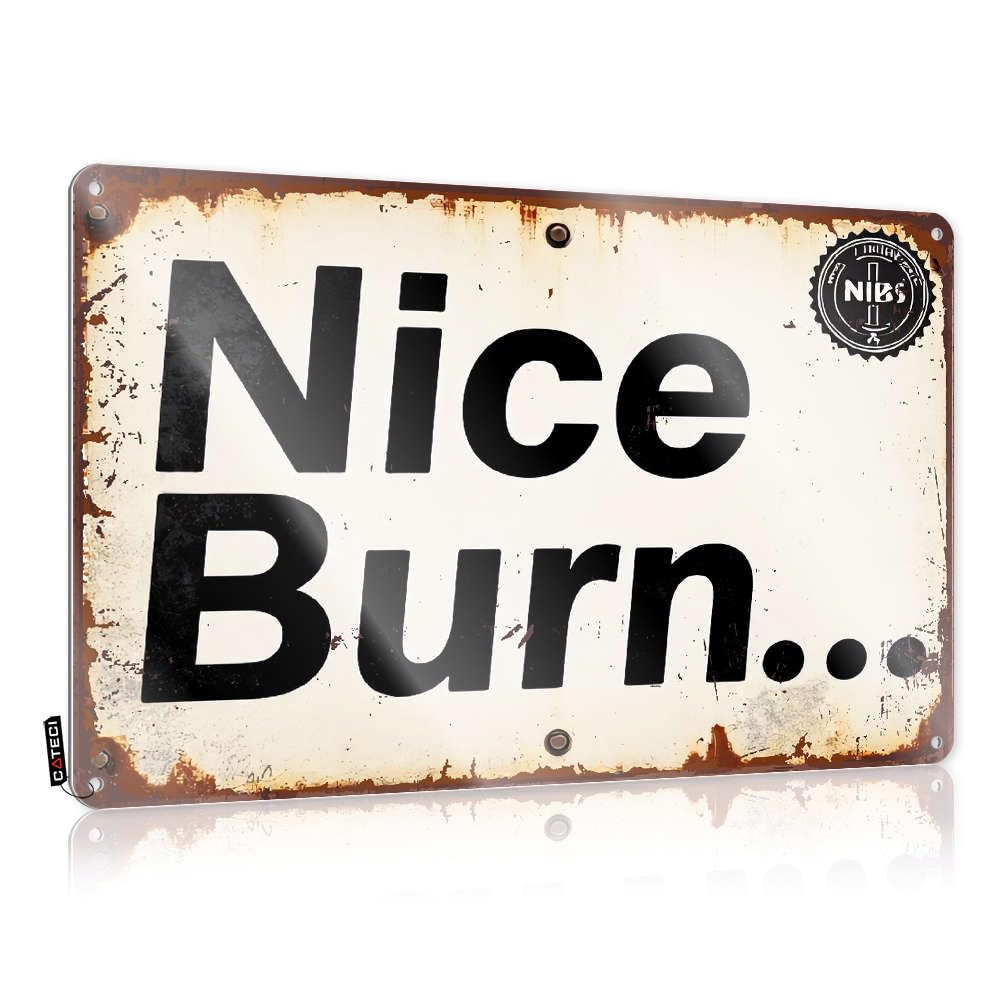 Fzfn Men's Colour Nice Burn. Vintage Poster Stitch | Faded Reusable Decorative Wall Art(30X40cm)